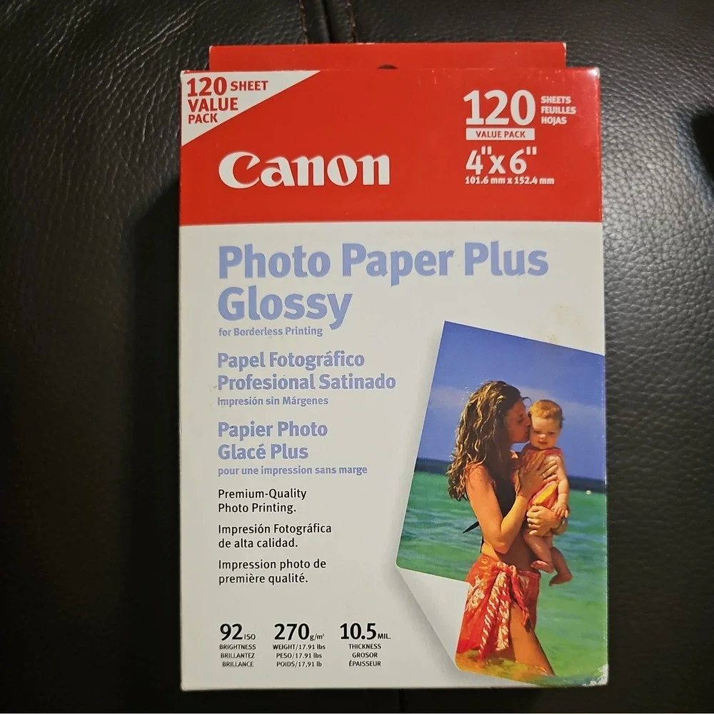 Canon 4x6 Photo Paper Plus Glossy - 120 Sheets Pack